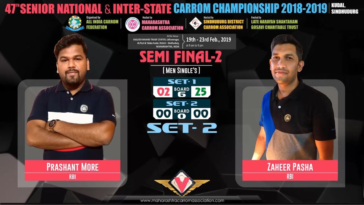 SF-2| SET-2: PRASHANT MORE (RBI) VS ZAHEER PASHA (RBI)