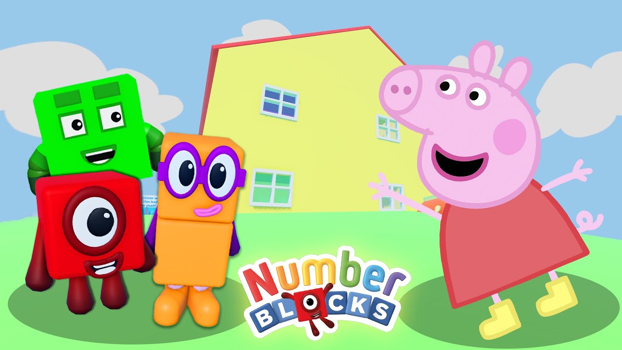 Numberblocks Visit Peppa Pig's House in Roblox Peppa Pig RP