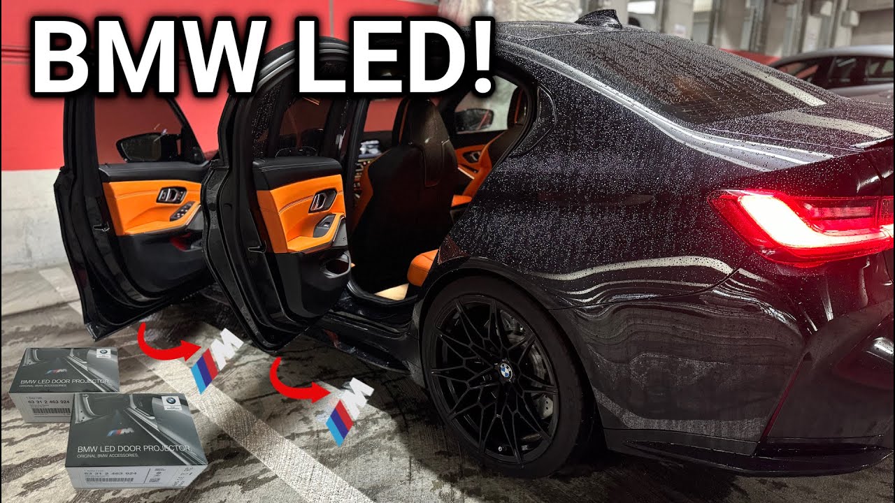 КАК установить проекционные фонари с логотипом BMW M на двери G80 M3/G82 M4!