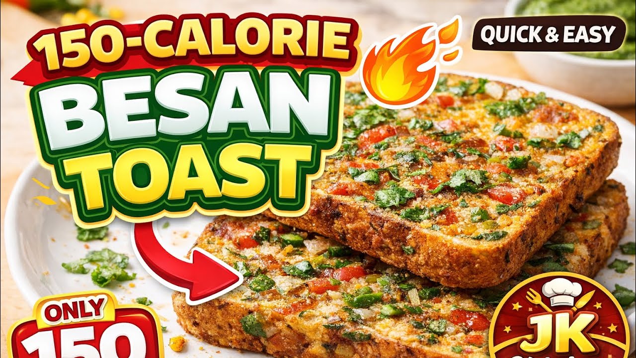 #Healthy breakfast recipe#Non fried besan toast #simple and quick tawa recipe