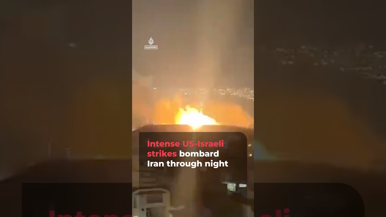 Intense US-Israeli bombardment across Iran | AJ #shorts