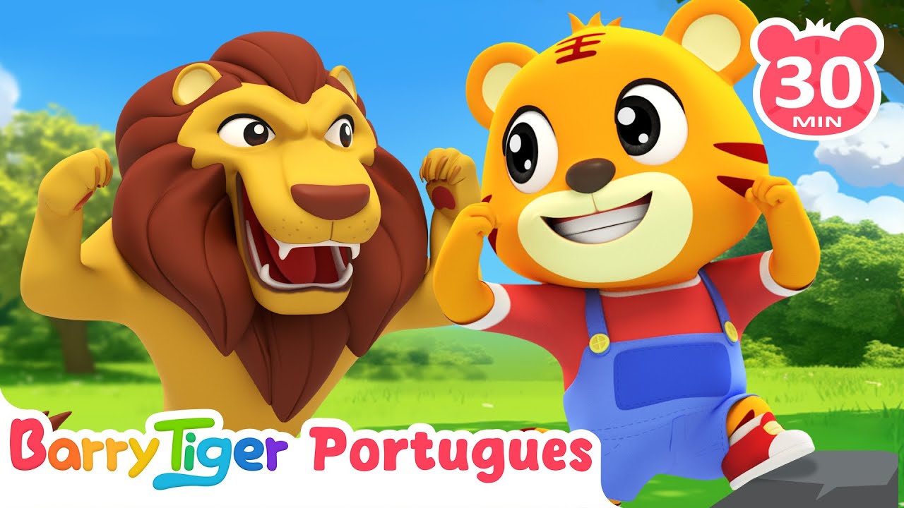 🦁 Vamos Conhecer 5 Animais do Zoológico 🐯🐵| Canções Infantis | BarryTiger