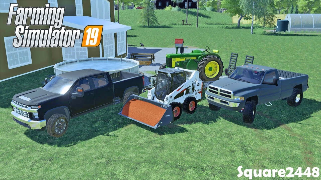 Swimming Pool Install | Show Tractor | Winch For Project Truck | Homeowner | Farming SImulator 19