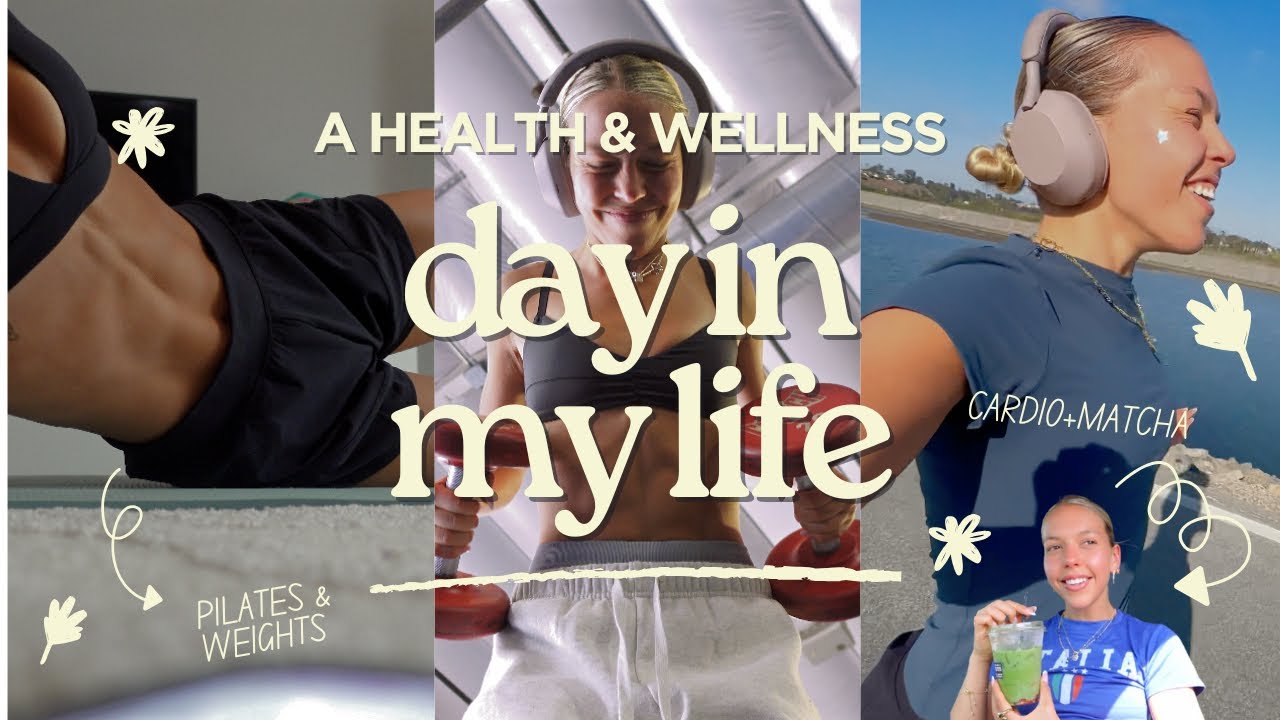 ultimate health & wellness day in my life | pilates, matcha, cardio, healthy meals, aesthetic ⋆. 𐙚 ˚