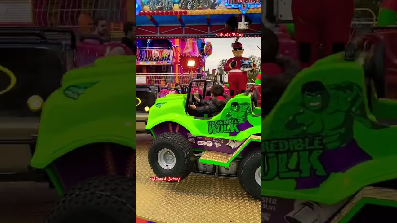 Monster Trucks Funfair Ride #shorts #ytshorts #viralshorts #short #themepark #fyp