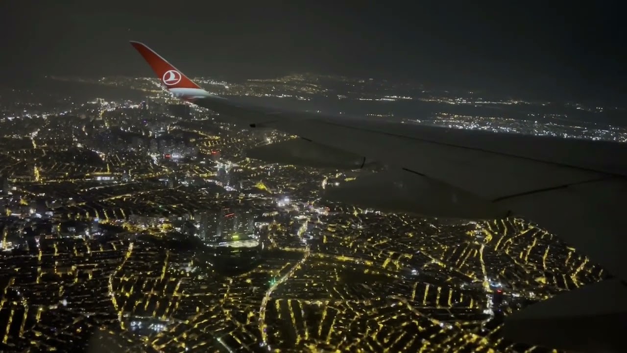 Bucharest to Istanbul Night Flight | THY A350-900 Window Seat Views