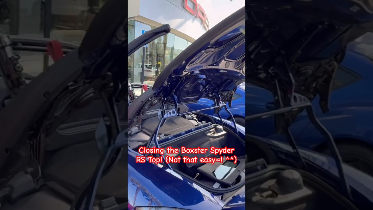Установка крыши на Porsche (982) Boxster Spyder RS ​​&mdash; как работает ручная крыша в реальных услов...