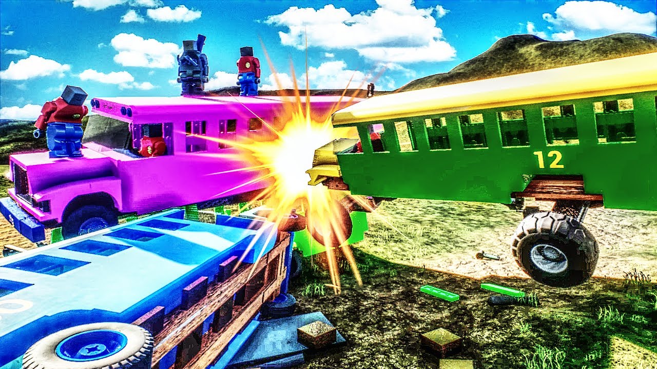 We Had a Massive Lego Bus Demolition Derby in Brick Rigs Multiplayer Gameplay!