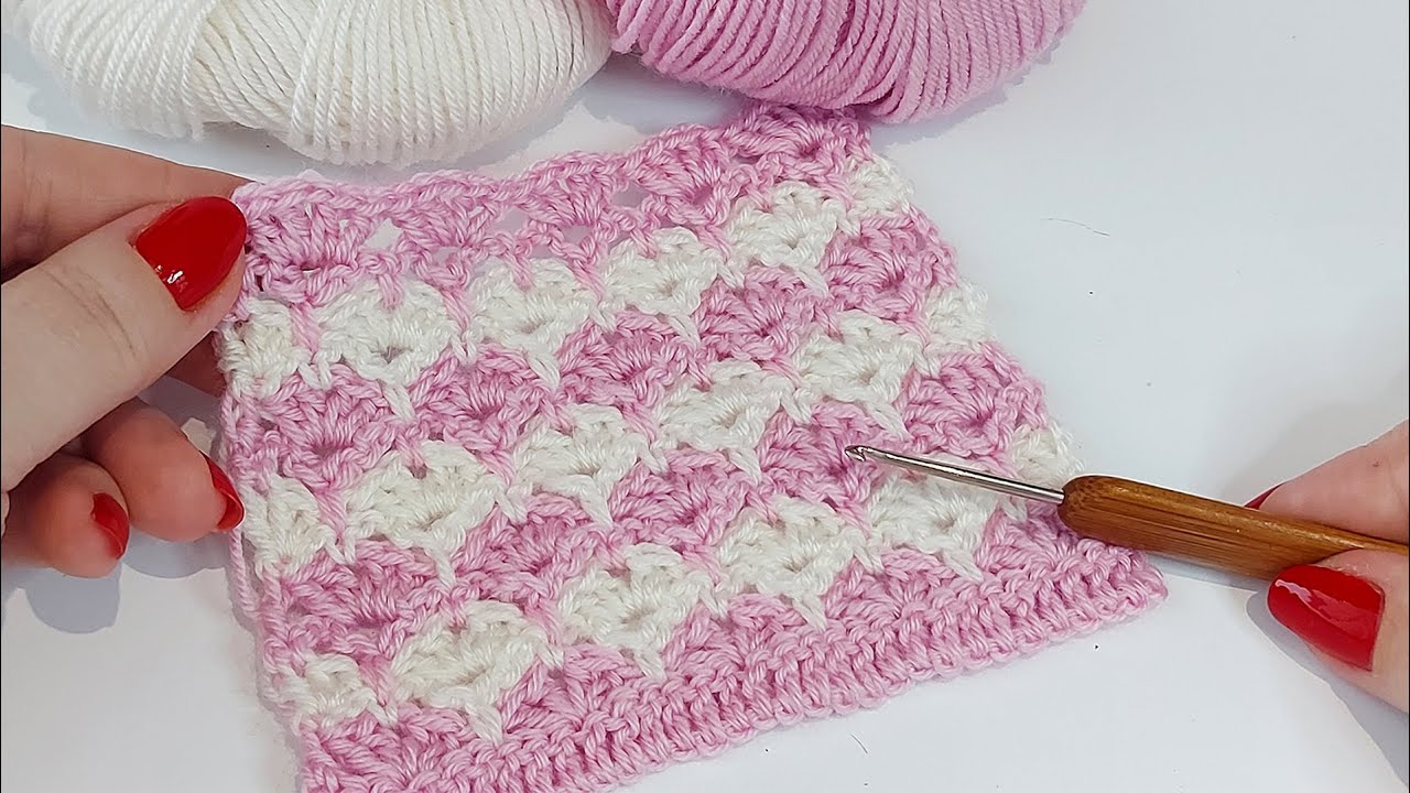 САМЫЙ ПРОСТОЙ, но очень интересный узор крючком! ✌🧶 Всего 2 ряда! Вязание крючком для начинающих