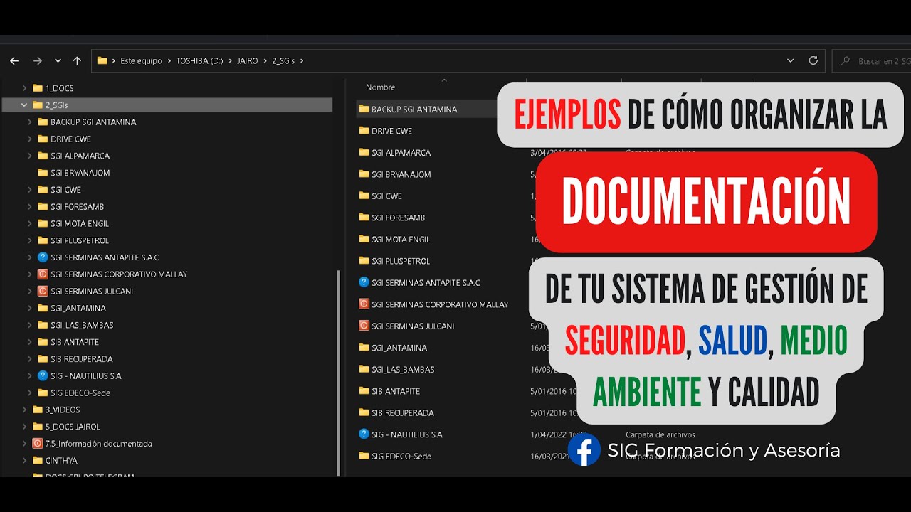 H0: Cómo organizar la DOCUMENTACION del SISTEMA DE GESTIÓN de SEGURIDAD, MEDIO AMBIENTE Y CALIDAD