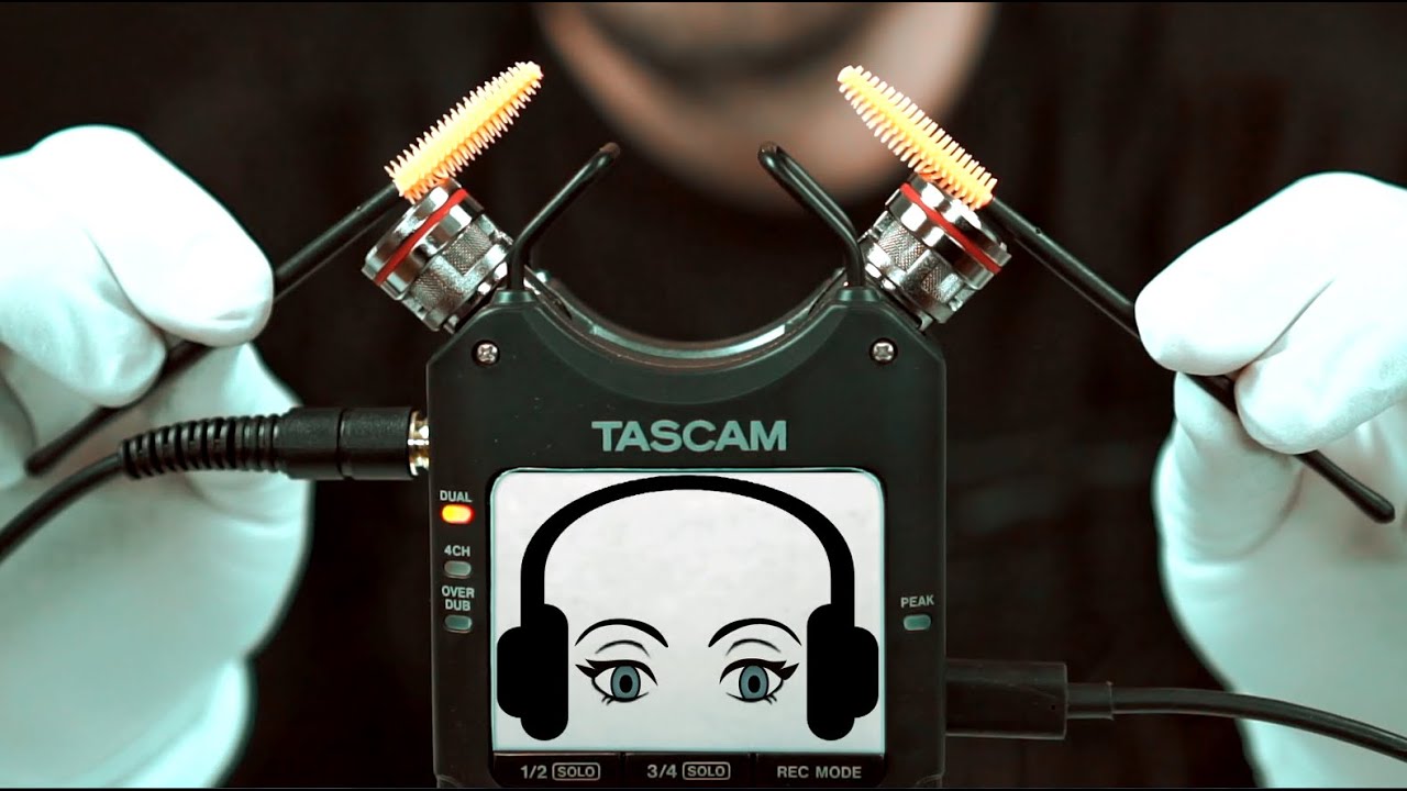 ASMR | Tascam Brushing | Latex gloves | Touching (no talking)