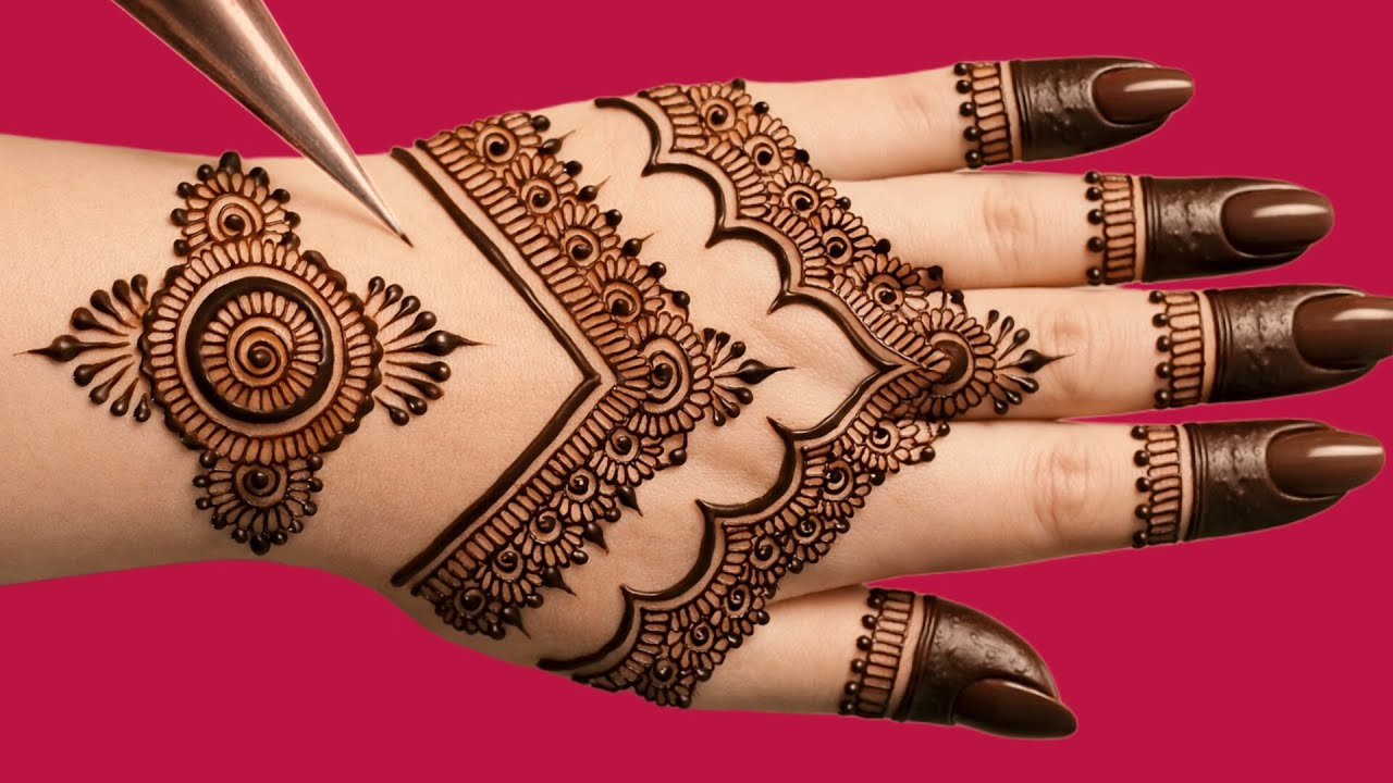 Very beautiful unique style simple mehndi design | trending easy mehndi | mehandi ke design
