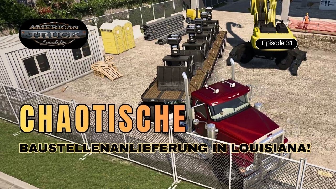 American Truck Simulator 31 - Chaotische Baustellenanlieferung in Louisiana!