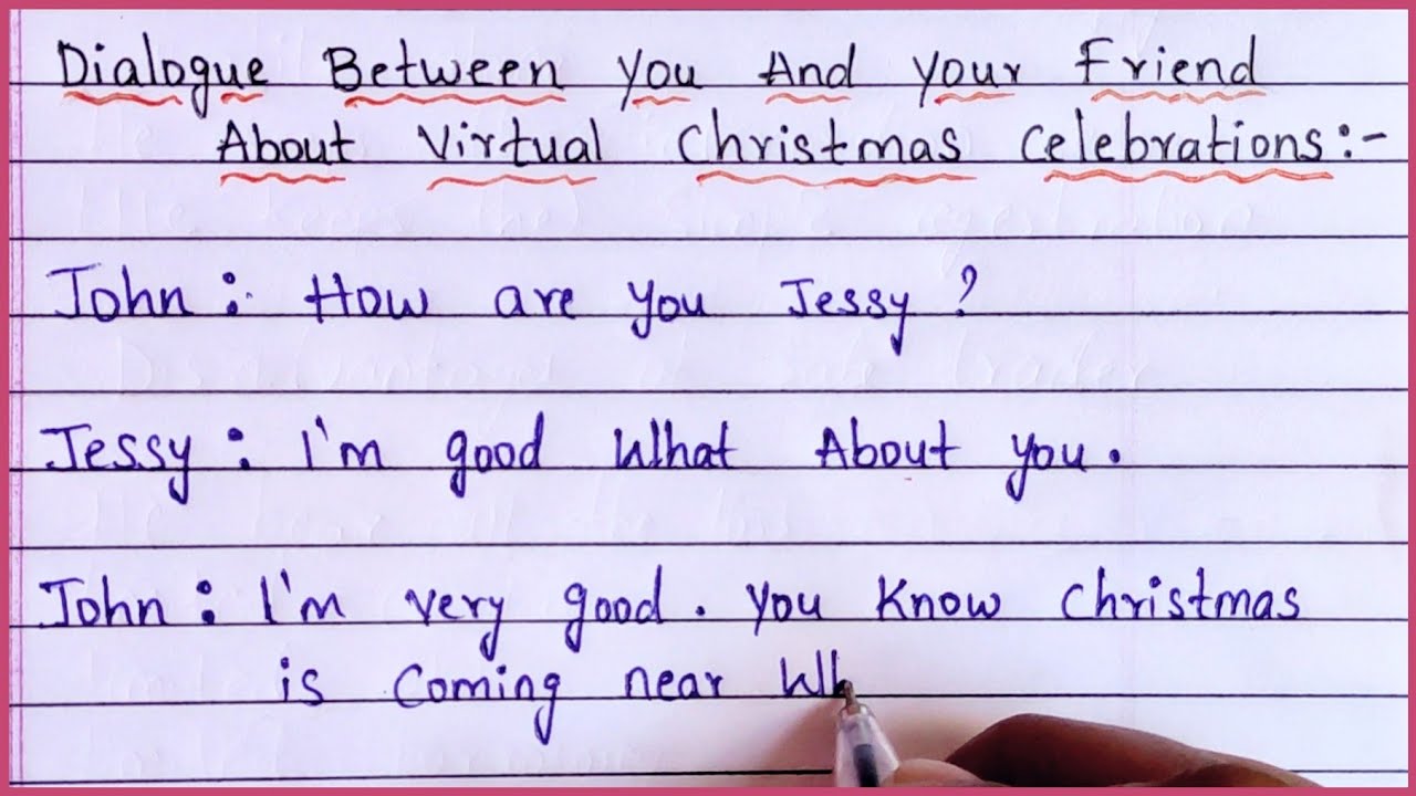 Dialogue Between You And Your Friend About Virtual Christmas Celebrations  || In English
