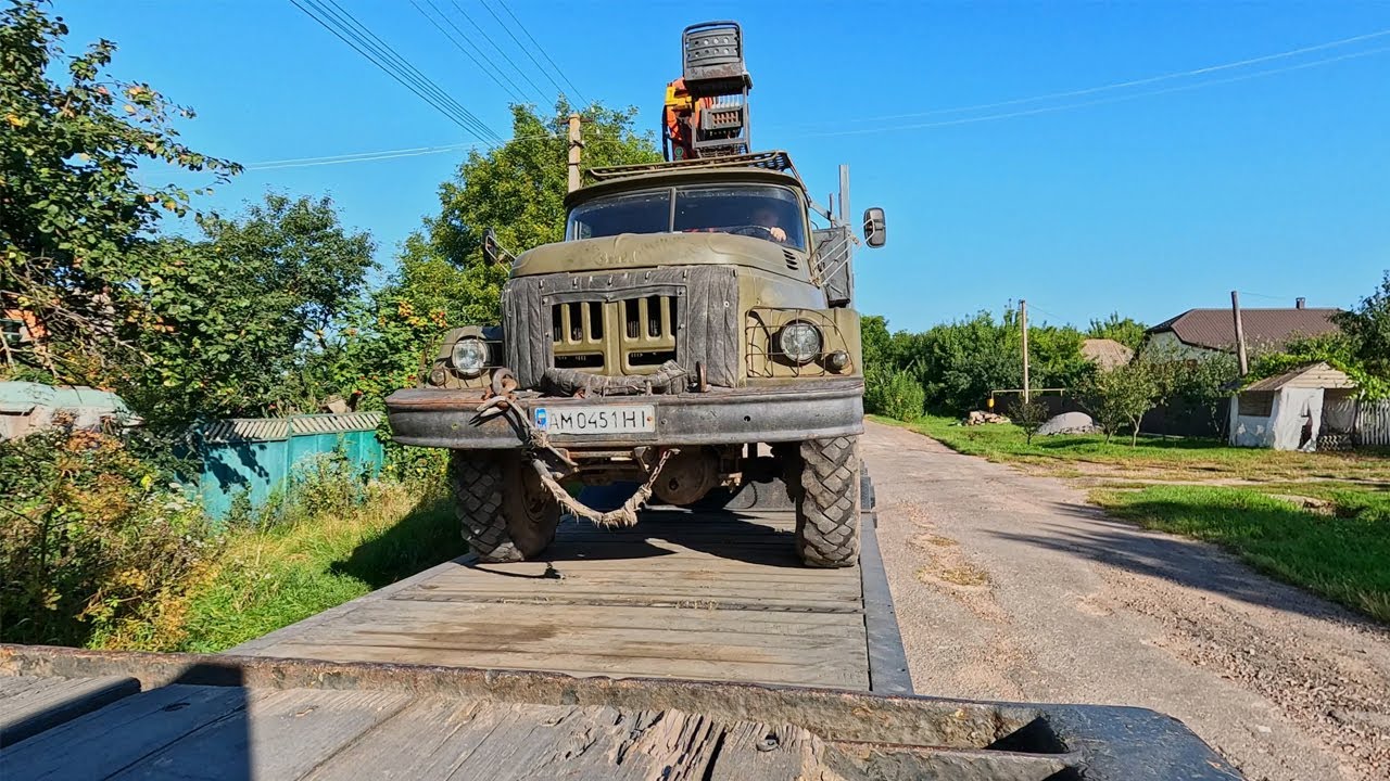 Перевезення лісовоза ЗІЛ-131 з маніпулятором | Розповідь про заправку на Укрнафті