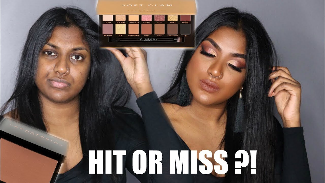 ANASTASIA BEVERLY HILLS SOFT GLAM PALETTE & BRONZER FIRST IMPRESSION + DEMO on DARK SKIN