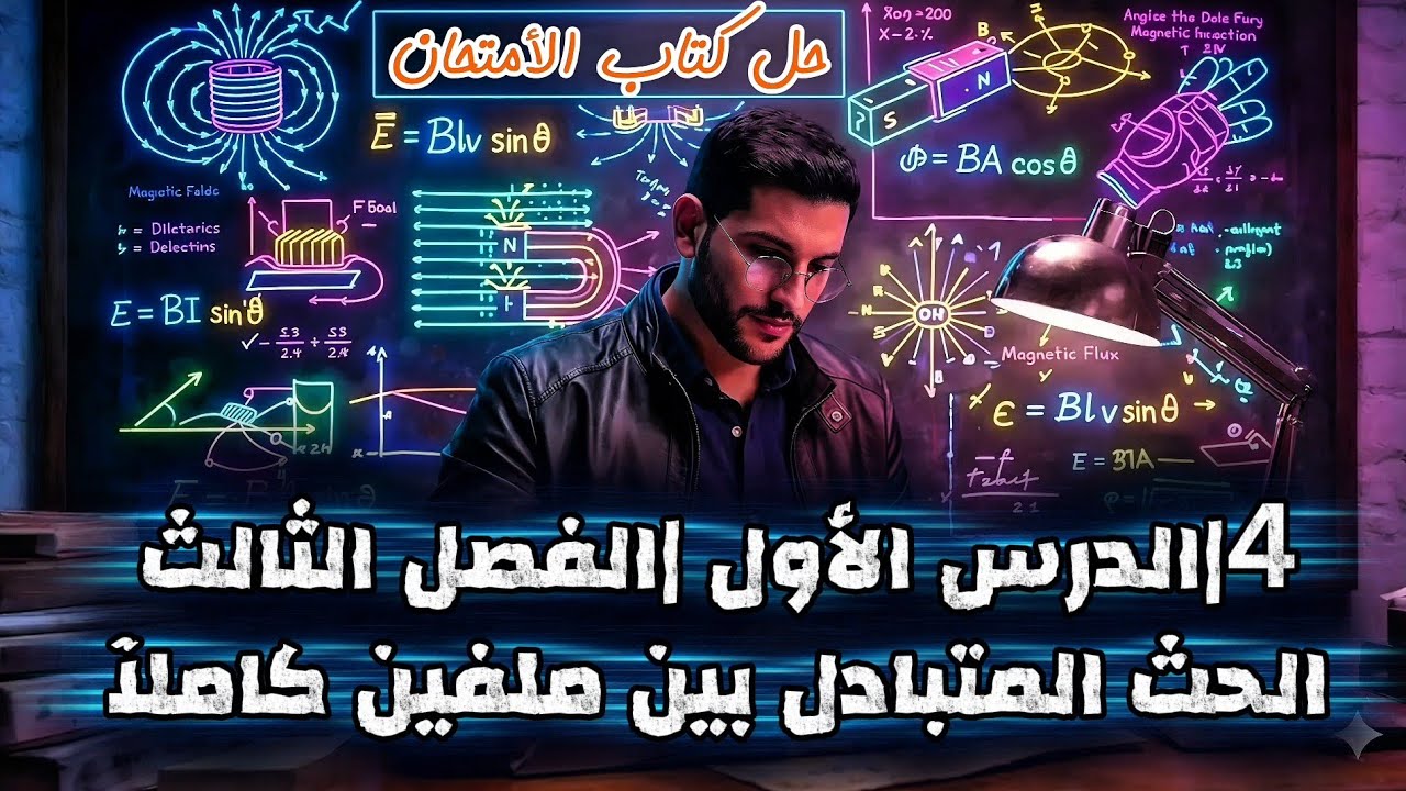 حل كتاب الأمتحان الفصل الثالث | حل كتاب الأمتحان | الحث المتبادل بين ملفين