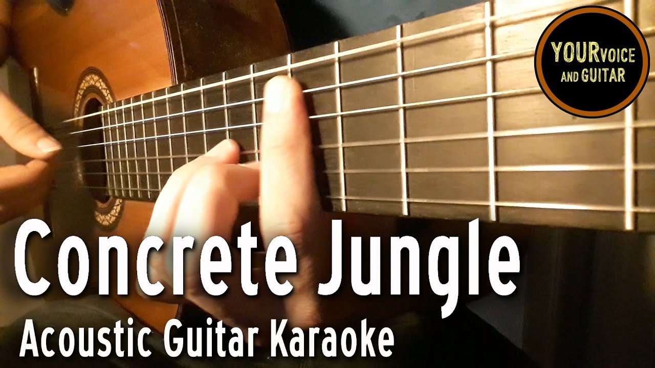 CONCRETE JUNGLE  - Bob Marley -  Acoustic Guitar Karaoke