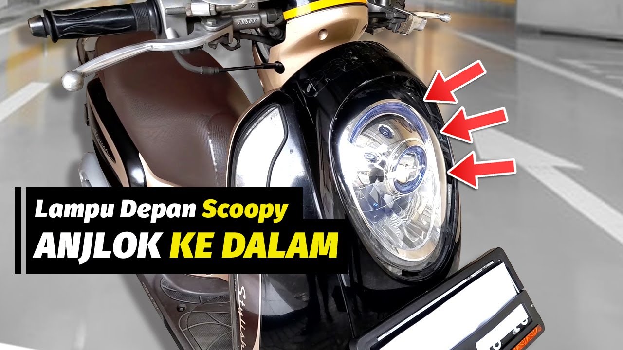Cara buka cover lampu depan scoopy