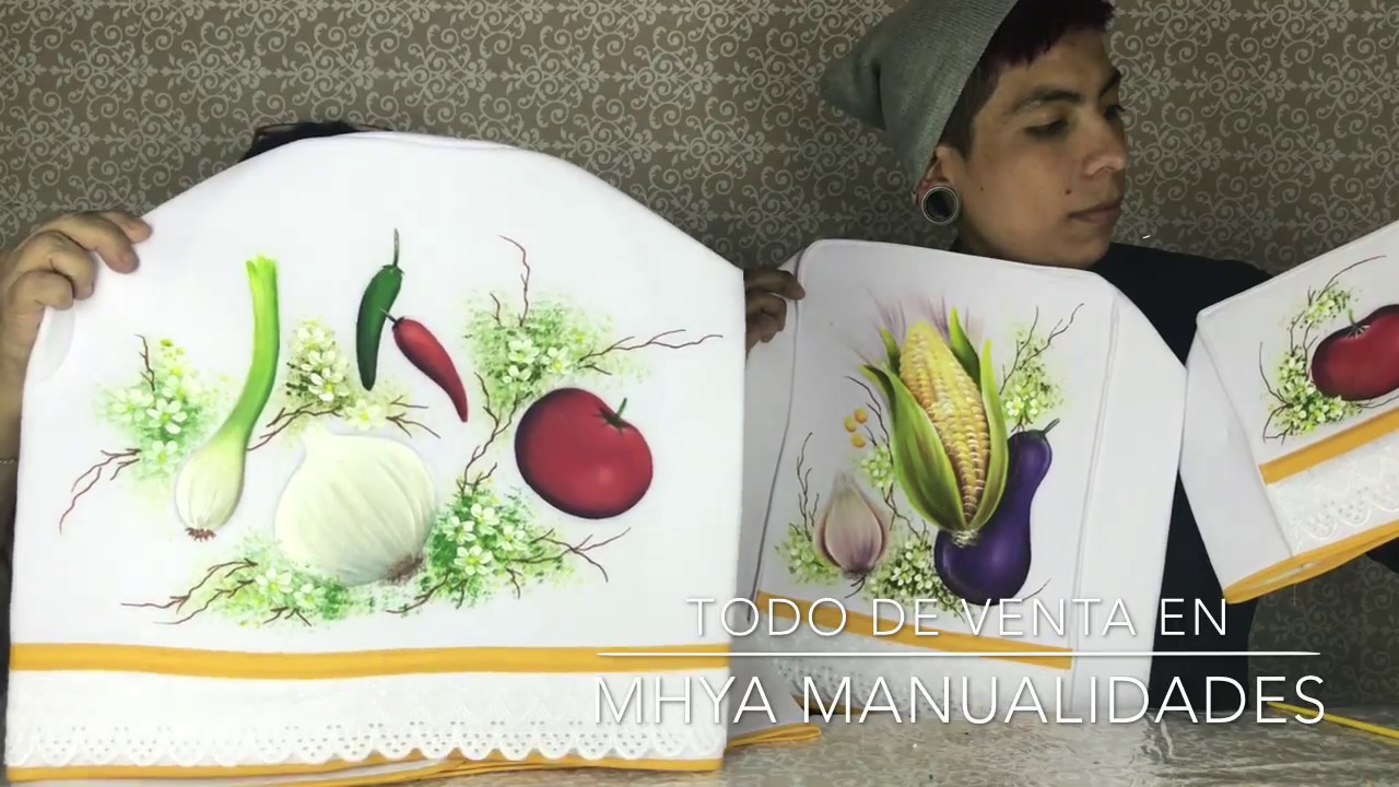 TUTORIAL DE PINTURA EN TELA// Como pintar un elote//Como pintar una berenjena por Hugo Espinosa