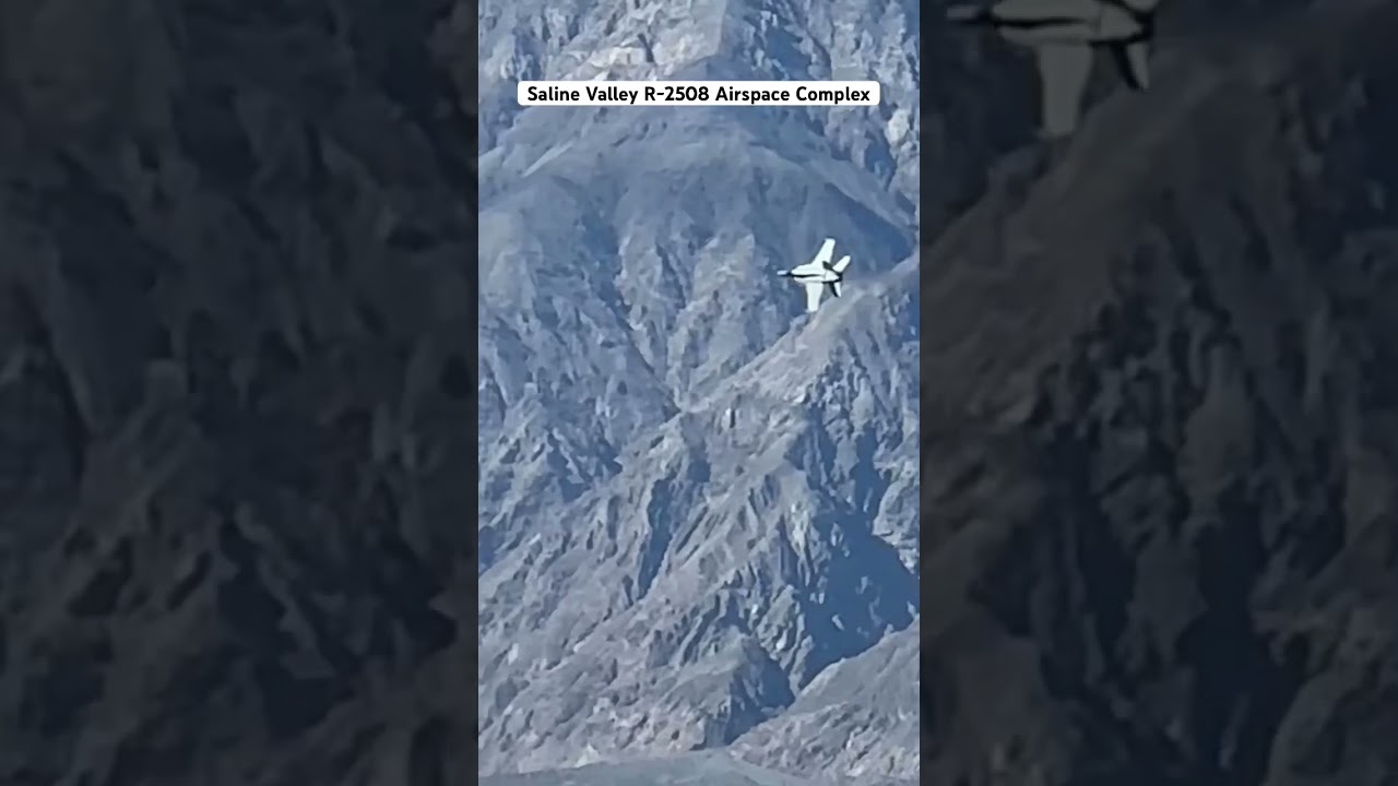 Saline Valley Warm Springs R-2508 Airspace Complex F-18 low fly-by