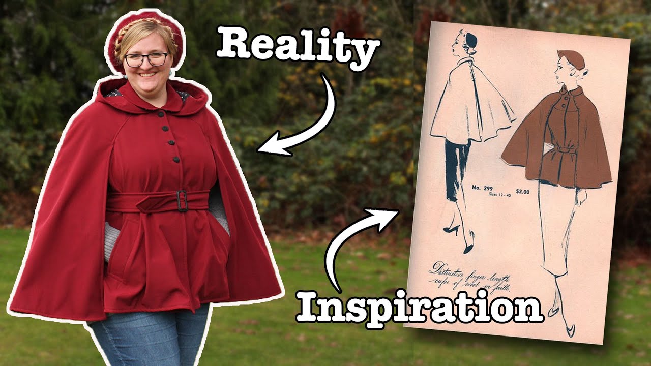 I Made a 1952 Cape Coat from Just a Picture
