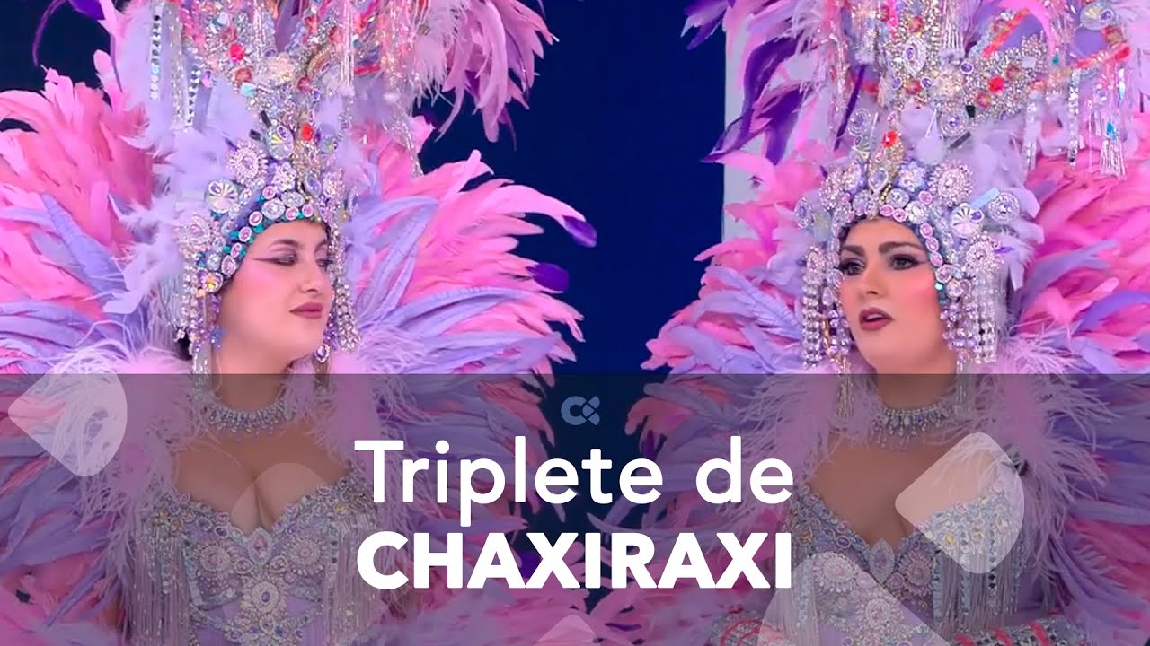 Triplete de la agrupación musical Chaxiraxi en el Carnaval de Santa Cruz de Tenerife