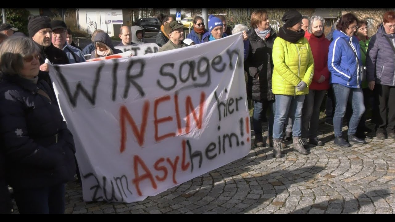 Schleusingen  Demo gegen Flüchtlingsheim