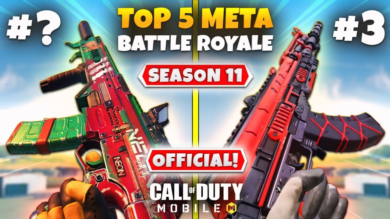 Top 5 BEST Guns In SEASON 11 Battle Royale | COD Mobile | TOP 5 Gunsmith Builds In CODM Season 10 BR