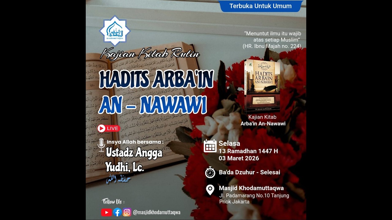 Ust Angga Yudhi, Lc. | Hadits Arba'in An Nawawi Hadits ke-31