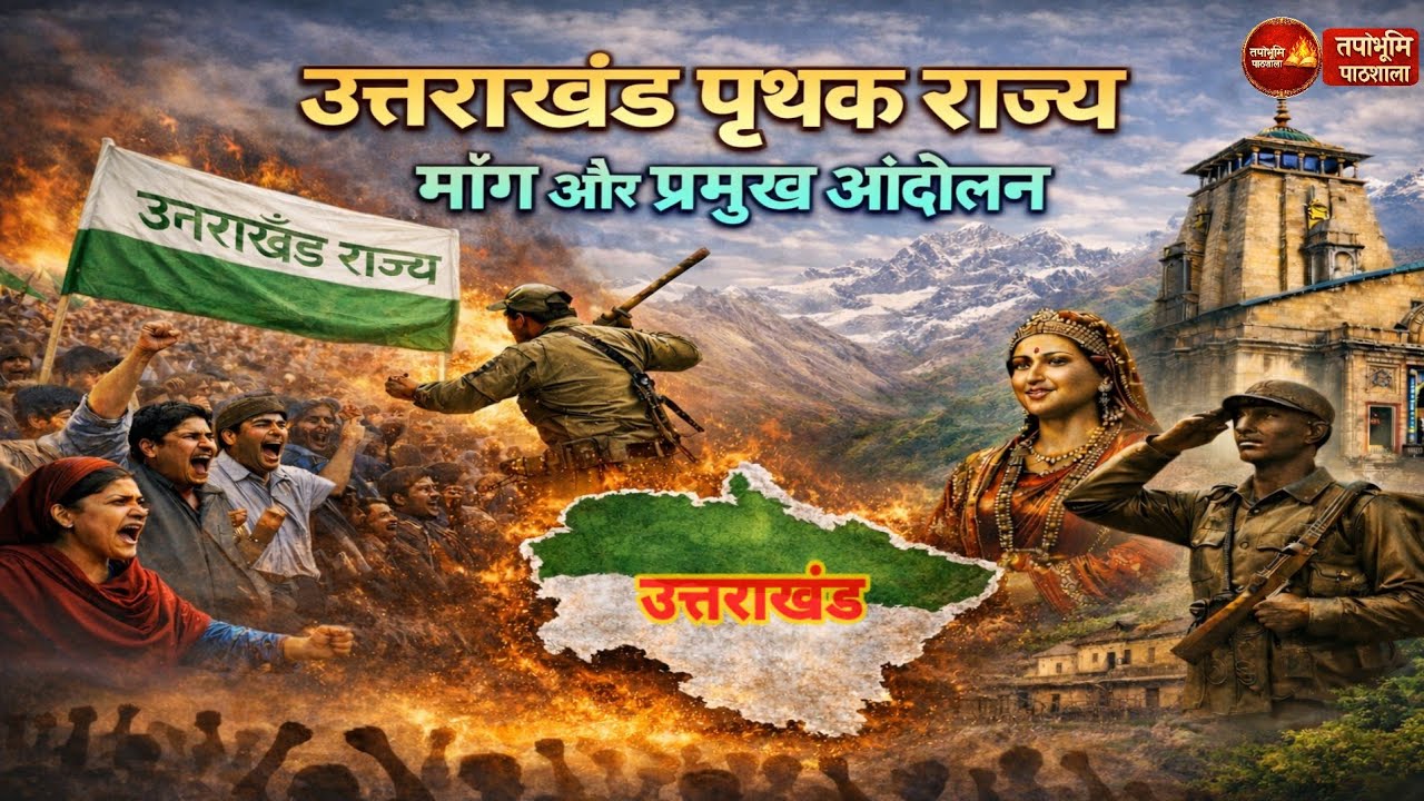 उत्तराखंड पृथक राज्य आंदोलन : संघर्ष से राज्य निर्माण तक | Uttarakhand Statehood Movement