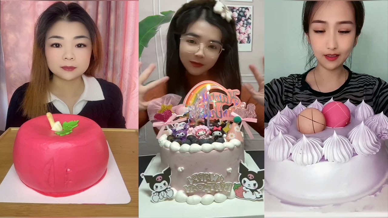 ASMR MOUSE CAKE || LAVA CAKE, MOCHI, CREPE ROLL CAKE