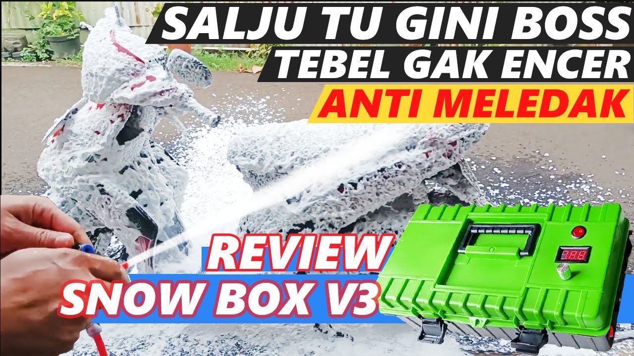 Pompa Box Pembuat Salju Snow Versi 3 Cuci Motor Mobil Snow Anti Meledak