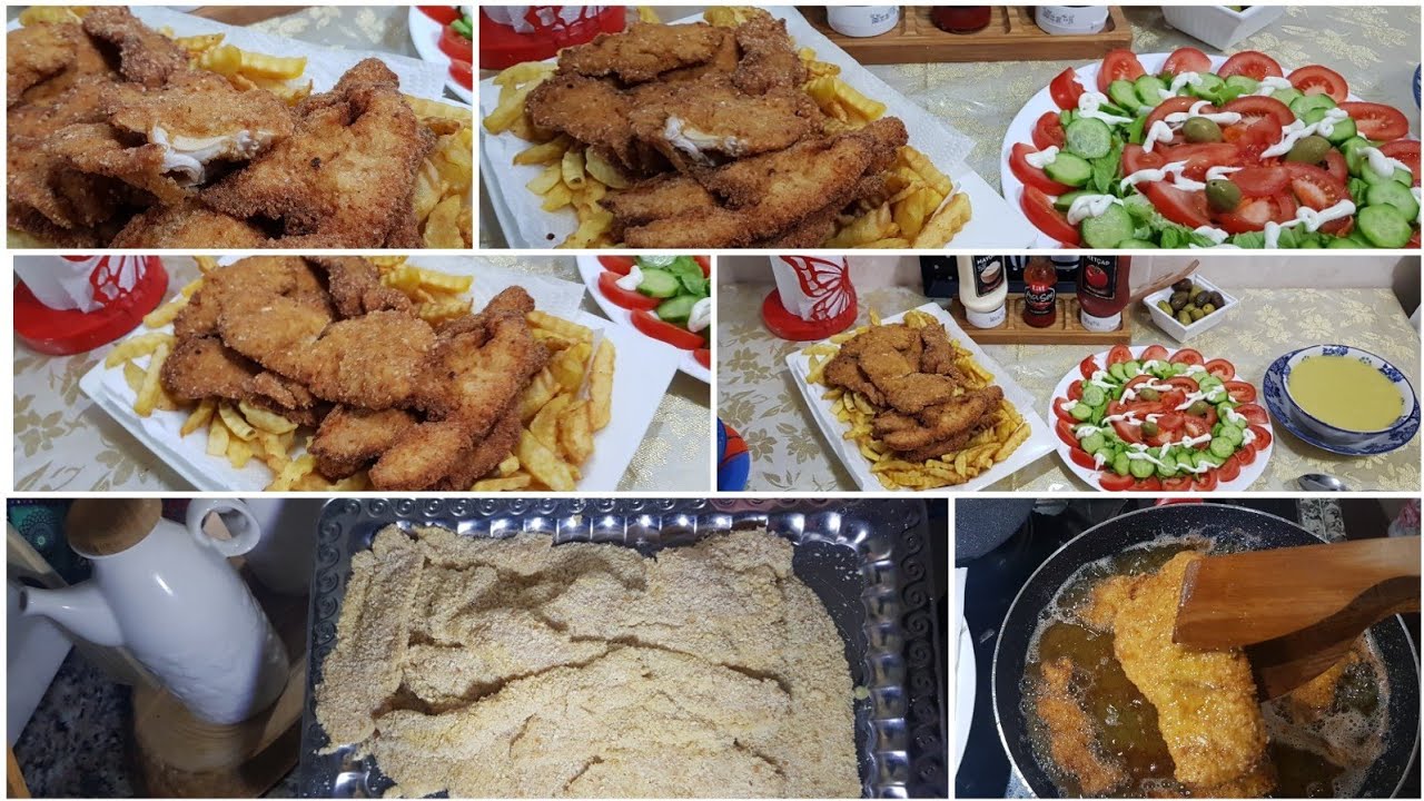 طريقة الفراخ بانيه المصرية 🇪🇬 مع شوربة خضار إقتصادية وبقيمة غدائية كبيرة 👌🤗