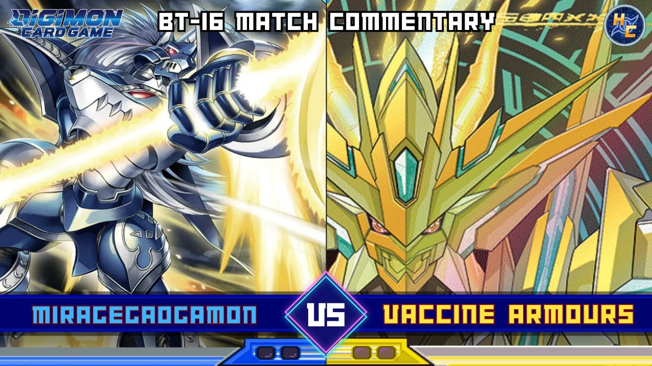 MirageGaogamon vs Vaccine Armours -- BT-16 Matchplay Commentary