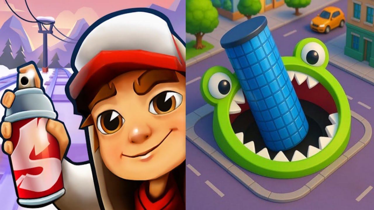 Subway Surfers : Winter Xtreme 2026 🆚 Hole.Io Gameplay 
