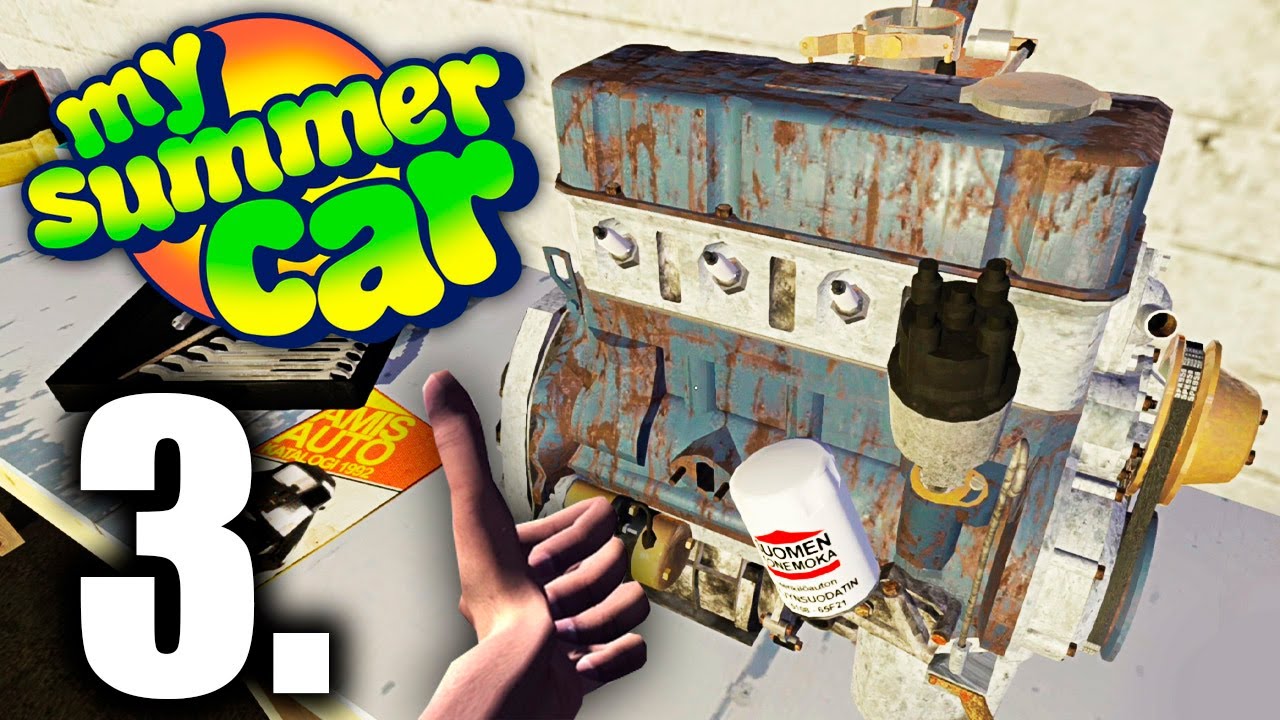 TARDE EN CASA MONTANDO EL MOTOR PASO A PASO #3 - MY SUMMER CAR GAMEPLAY ESPAÑOL