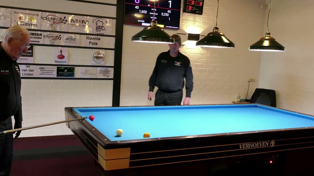 Raymond Ceulemans 87 - Amir Ibraimov 16. Man op Maat/Caves - Job2Do 3-5. 1e div driebanden.  Deel 1