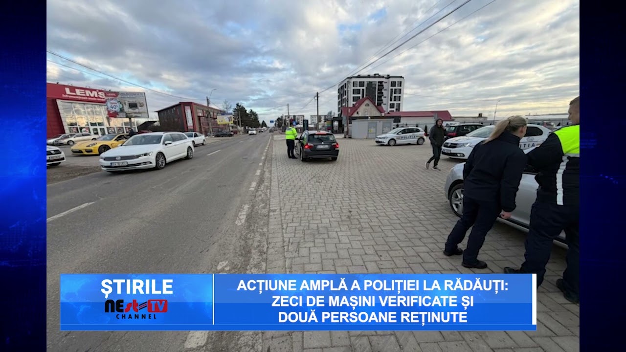 Acțiune amplă a poliției la Rădăuți: zeci de mașini verificate și două persoane reținute