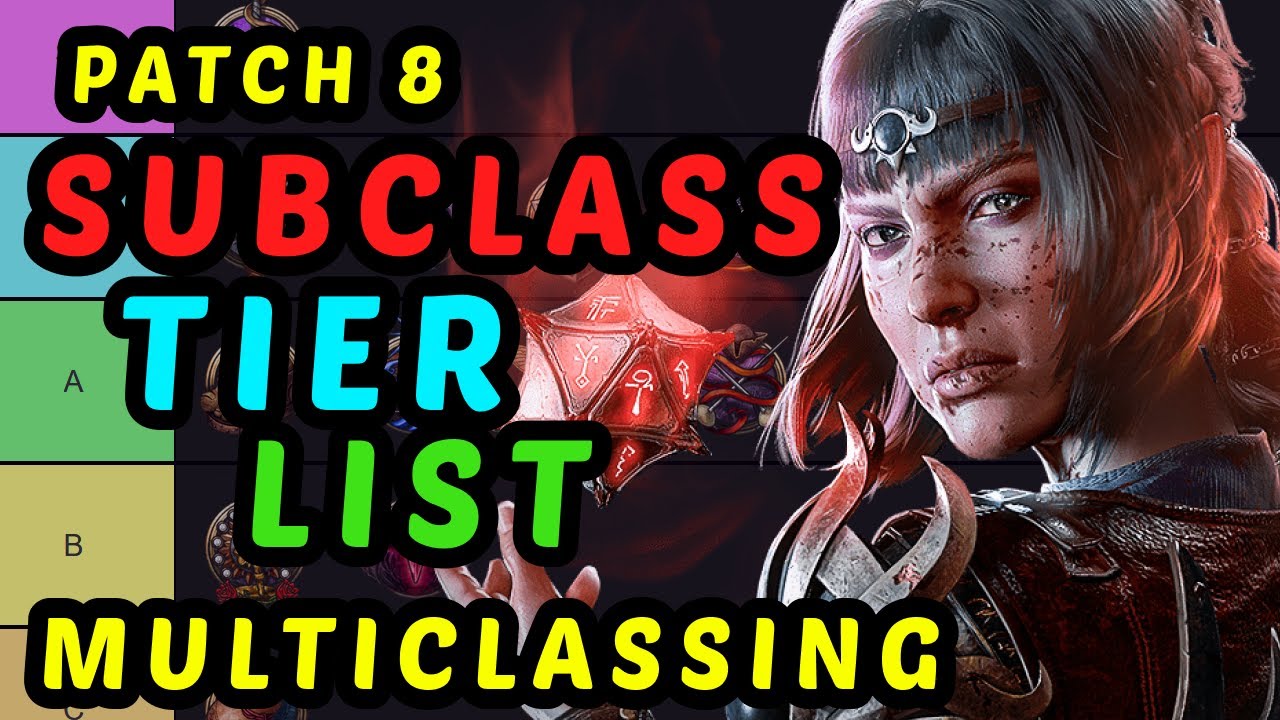 NEW SUBCLASS MULTICLASS TIER LIST - BG3 Honour Mode Guide