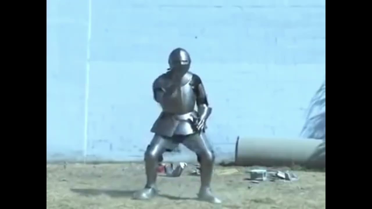 Knight Dancing to Medieval Wave
