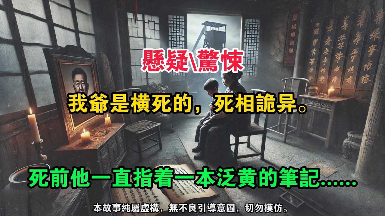 我爷是横死的，死相诡异。死前他已说不出话，右手一直往地下指。我顺着他手指的方向，发现了一本泛黄的笔记......爷爷的诡异笔记揭露‘活体矿门’恐怖传说 | 民间怪谈 | 超自然调查 | 都市恐怖故事