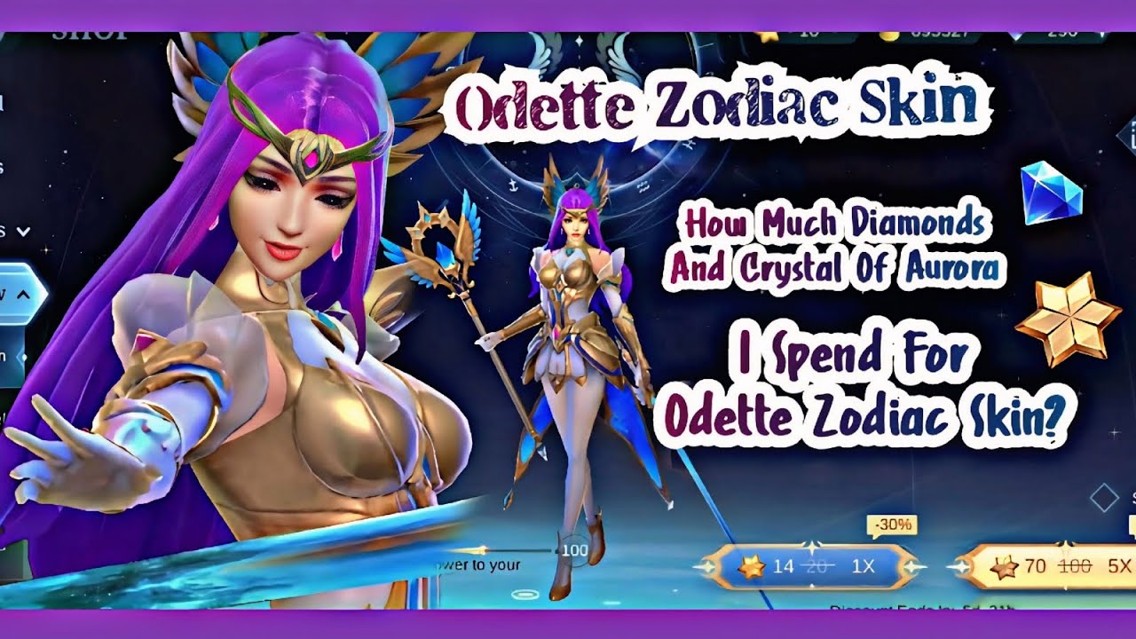 How Much Diamonds And Crystal Of Aurora I Spend For Odette Zodiac Skin - Mlbb Odette Virgo Skin 2024
