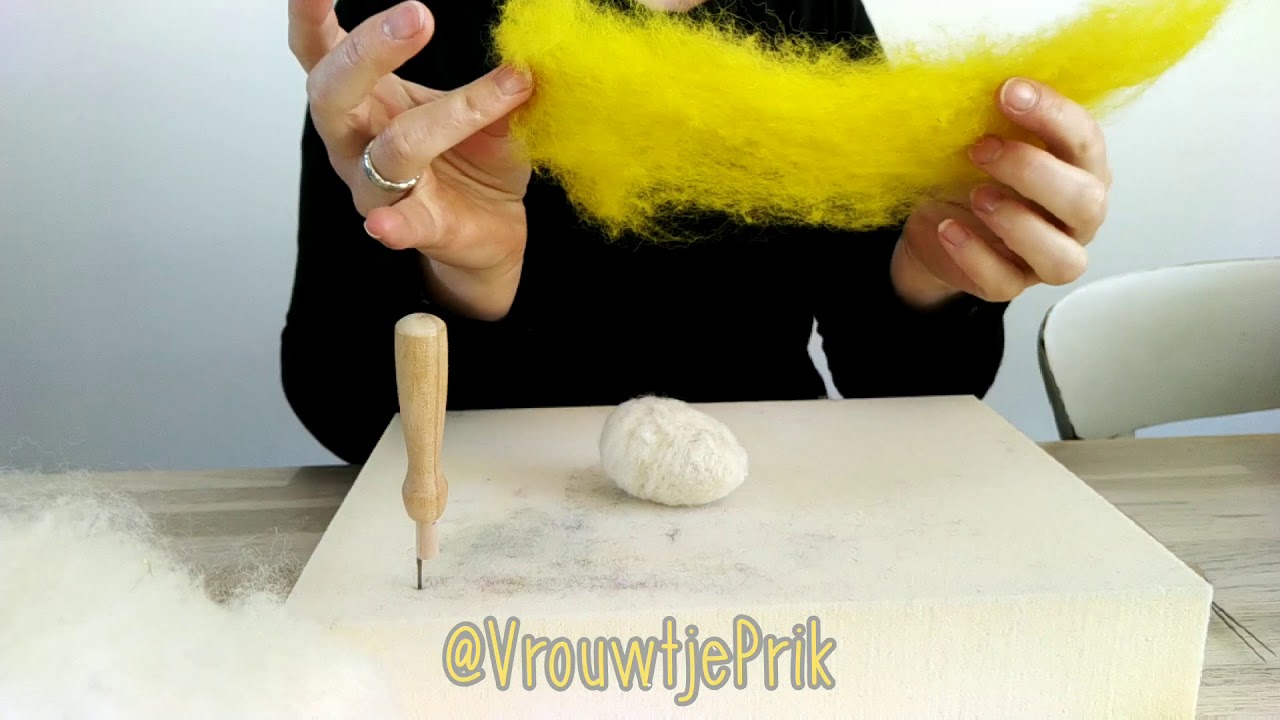 Naaldvilt tutorial paaseieren maken met VrouwtjePrik