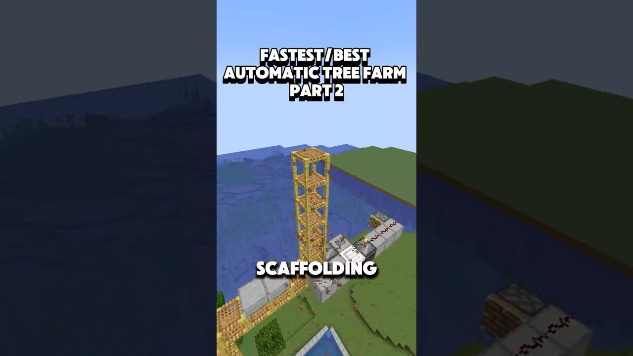 Fastest Automatic Tree Farm In Minecraft! (Part 2)#minecraft #survival #minecraftfarms