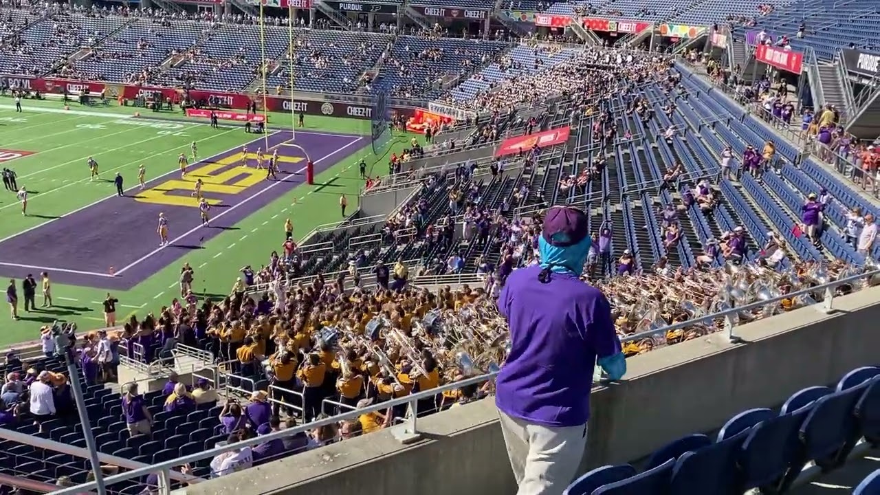 LSU band playing Right Above It before Purdue game