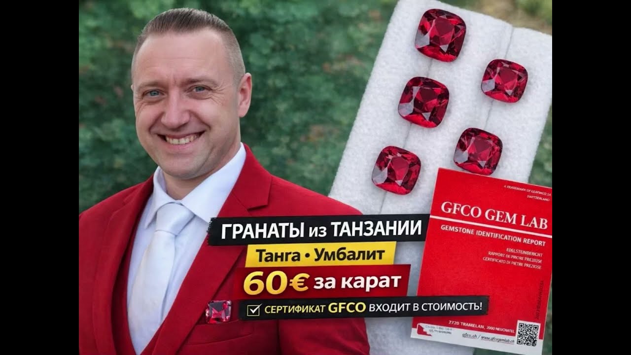 Гранаты из Танзании ТАНГА, УМБАЛИТ 60 Евро за карат!