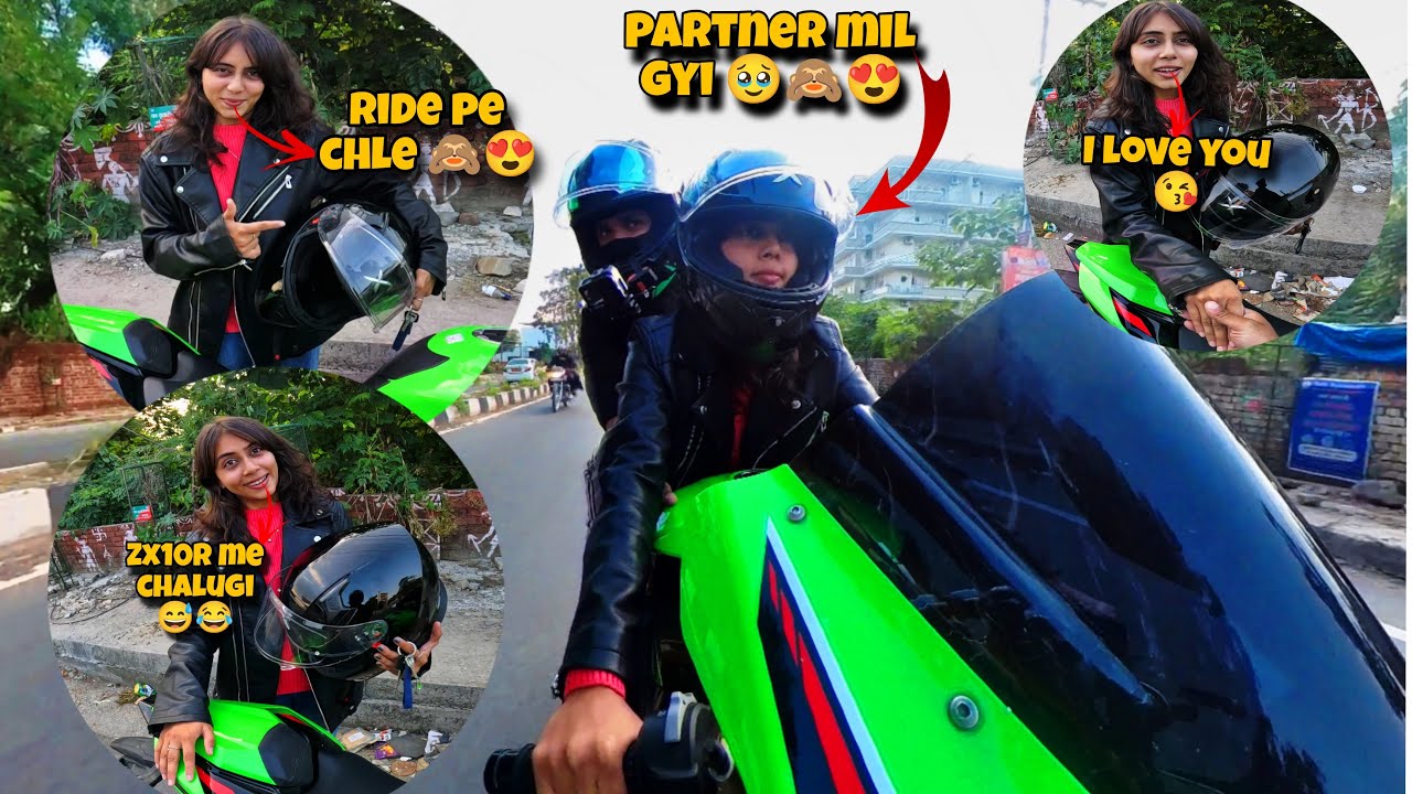 Finally Meet Cute Stranger Ninja Rider  Girl 🙈😍|| Cute Rider Girl Ne impress Hoke Propose Kar diya🙈