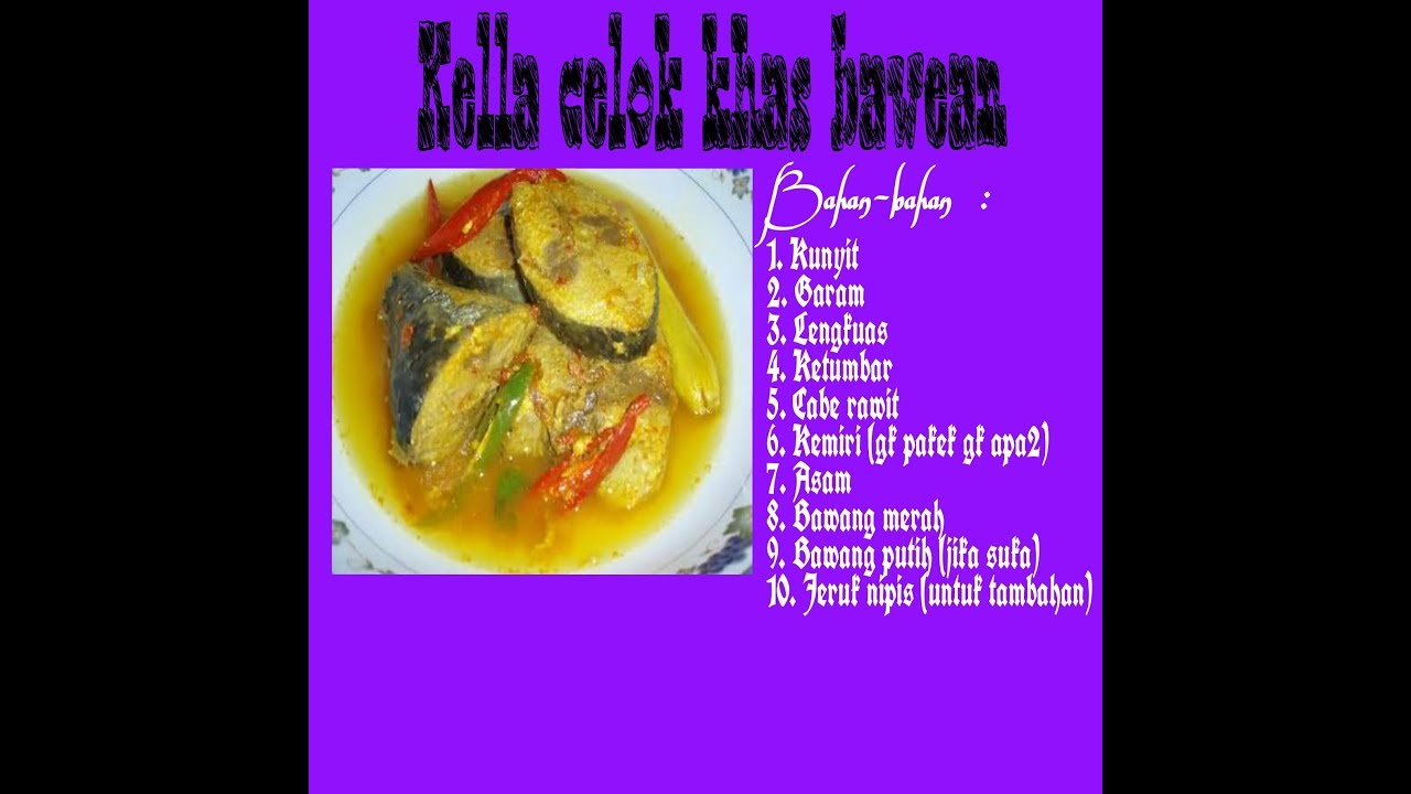 Resep memasak ikan asam | kella celok khas bawean | mari memasak