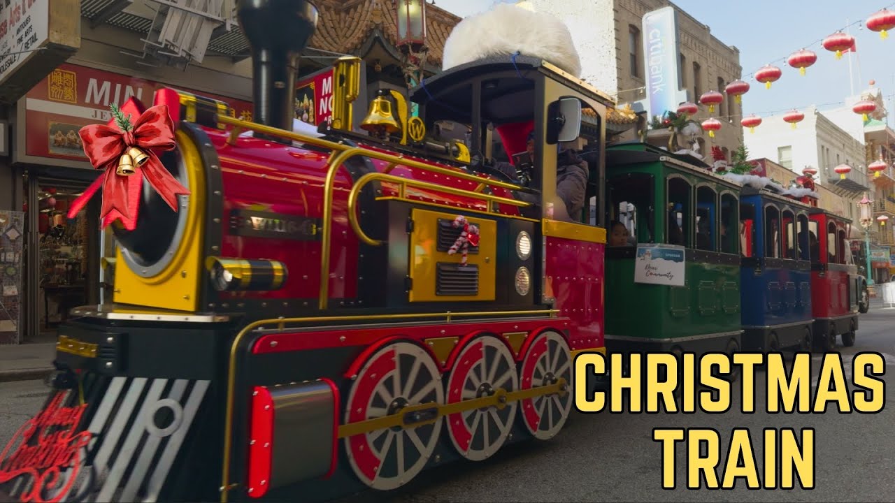 POV: Riding the Christmas Trackless Train in SF Chinatown — Winter Wonderland 2025